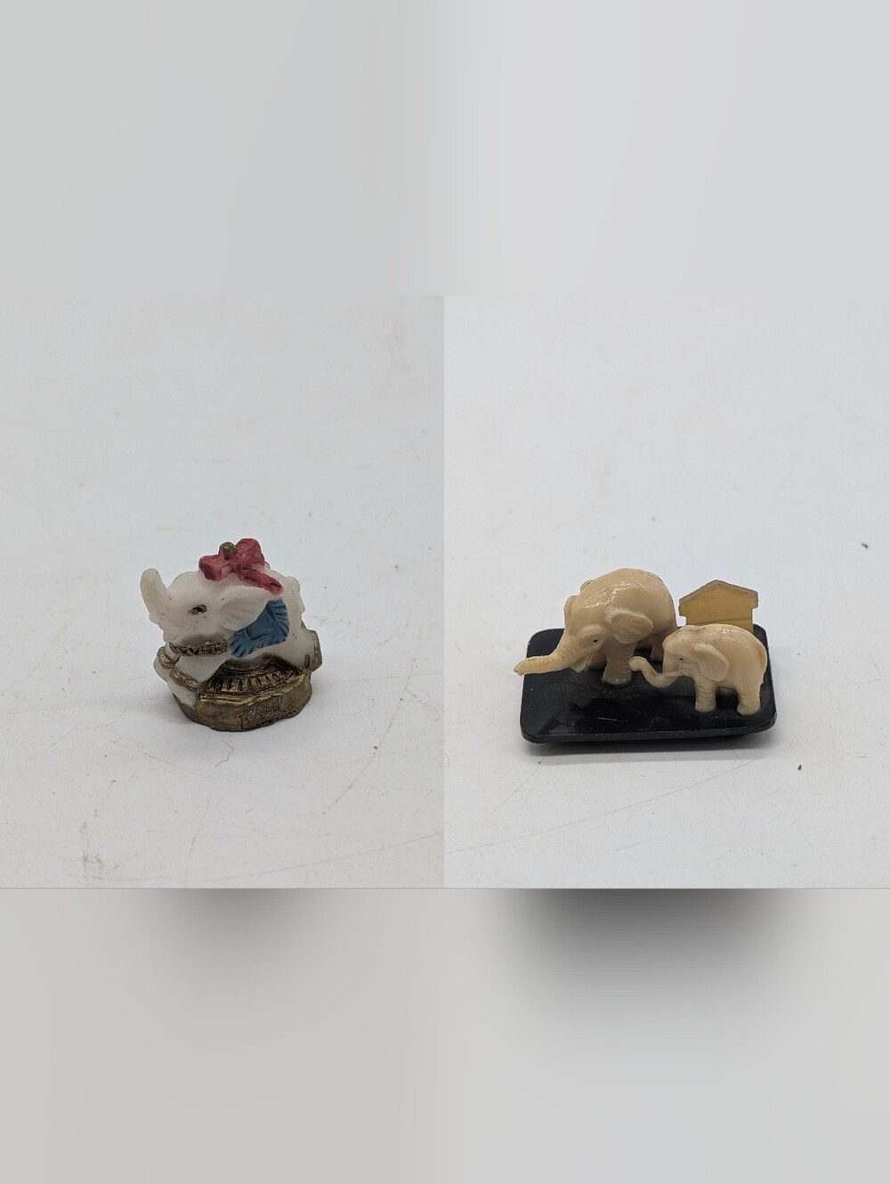 Vintage Mini Elephant Lot 1930s Celluloid Japan And Unknown Resin Circus
